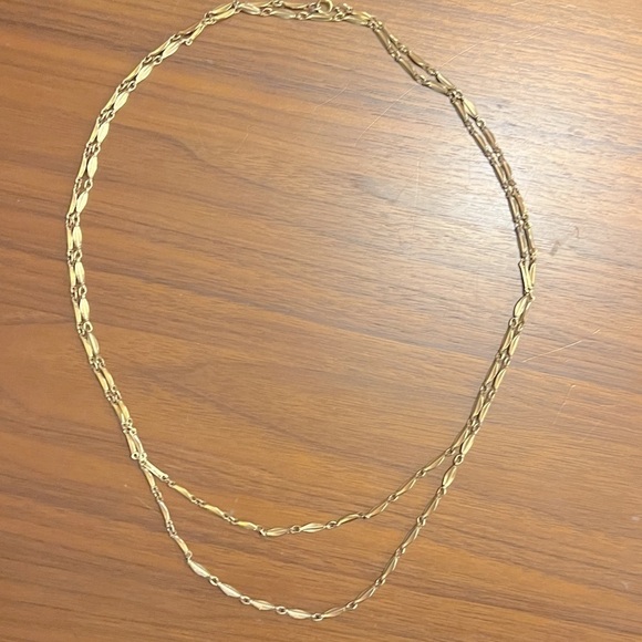 𝅺long gold necklace-54 inches - Picture 3 of 5